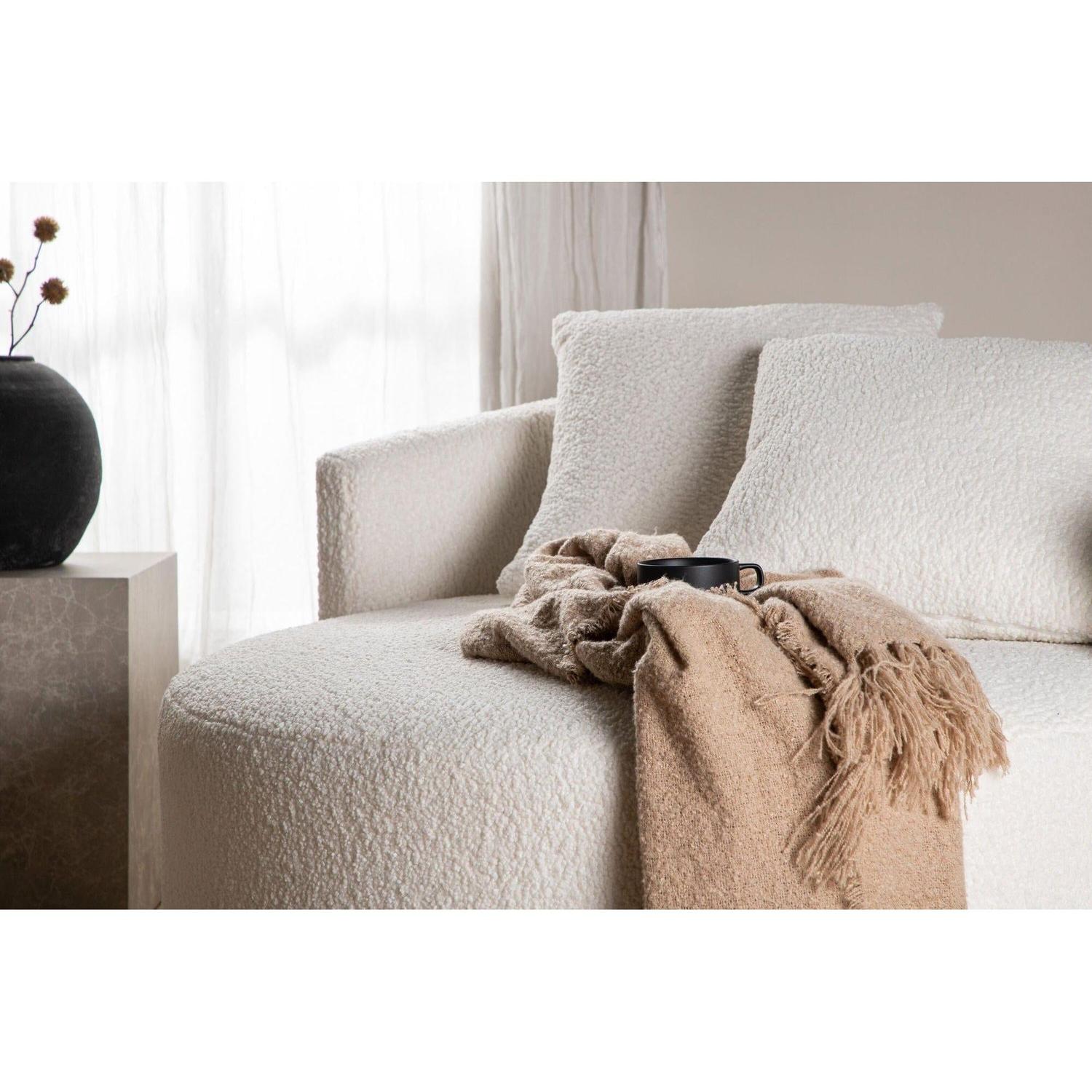 2-Sitzer Sofa Kelso 120cm aus Teddy-Bouclé - Weiß-2-Sitzer Sofas-Venture Home-le canapé