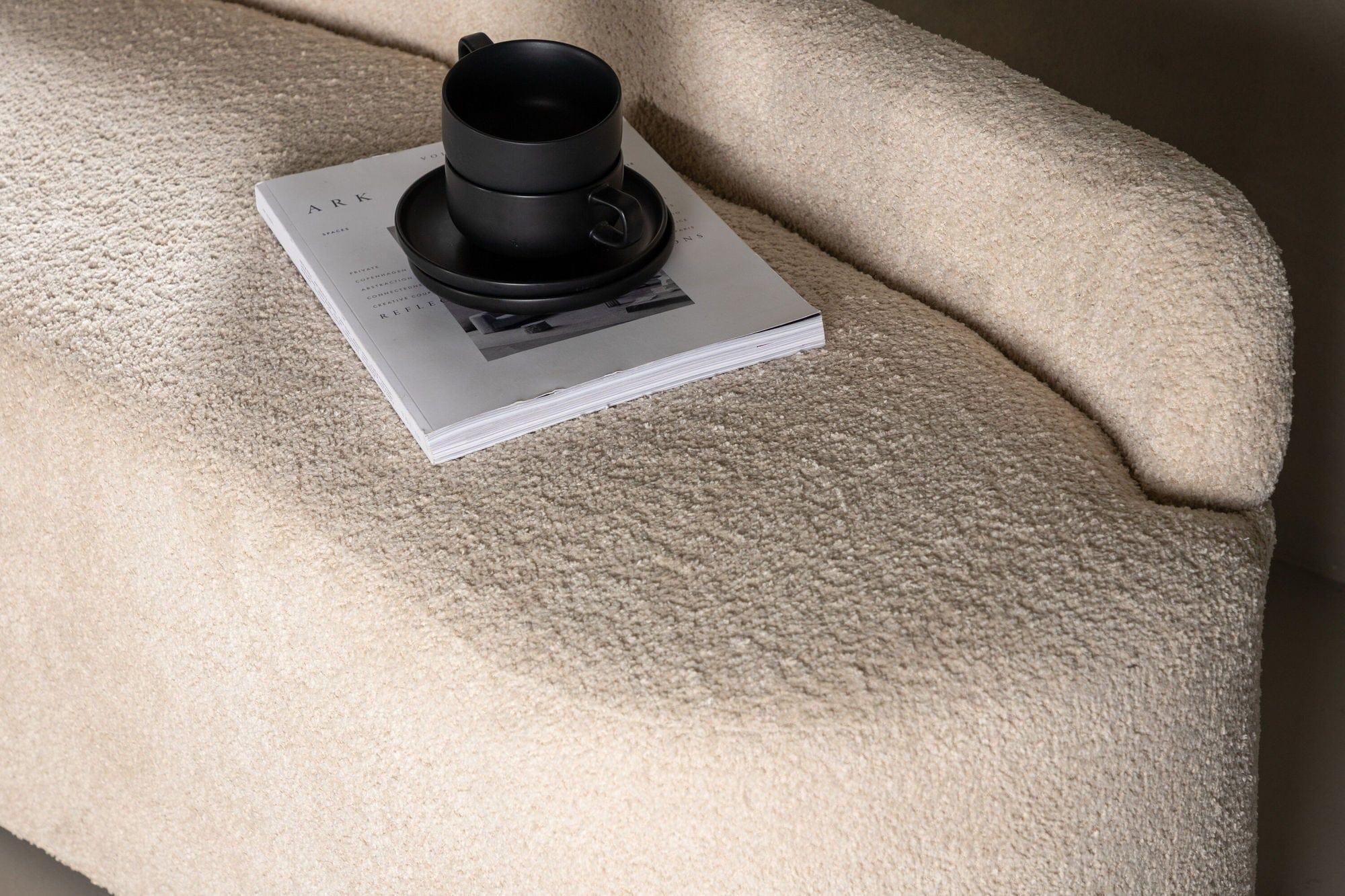 2-Sitzer Sofa Pocatello aus Teddy- Bouclé - Weiß-2-Sitzer Sofa-Venture Home-Weiß-le canapé