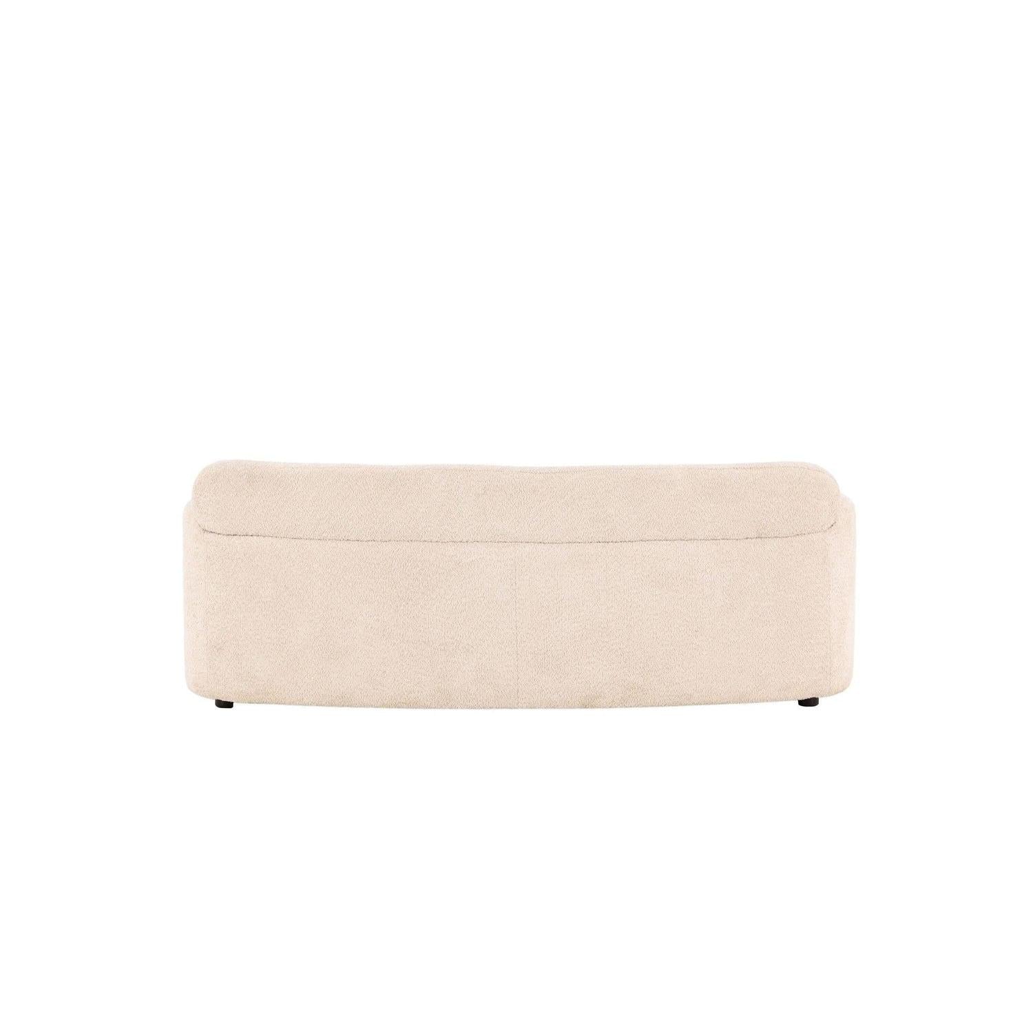 2-Sitzer Sofa Pocatello aus Teddy Bouclé - Weiß-2-Sitzer Sofas-Venture Home-le canapé
