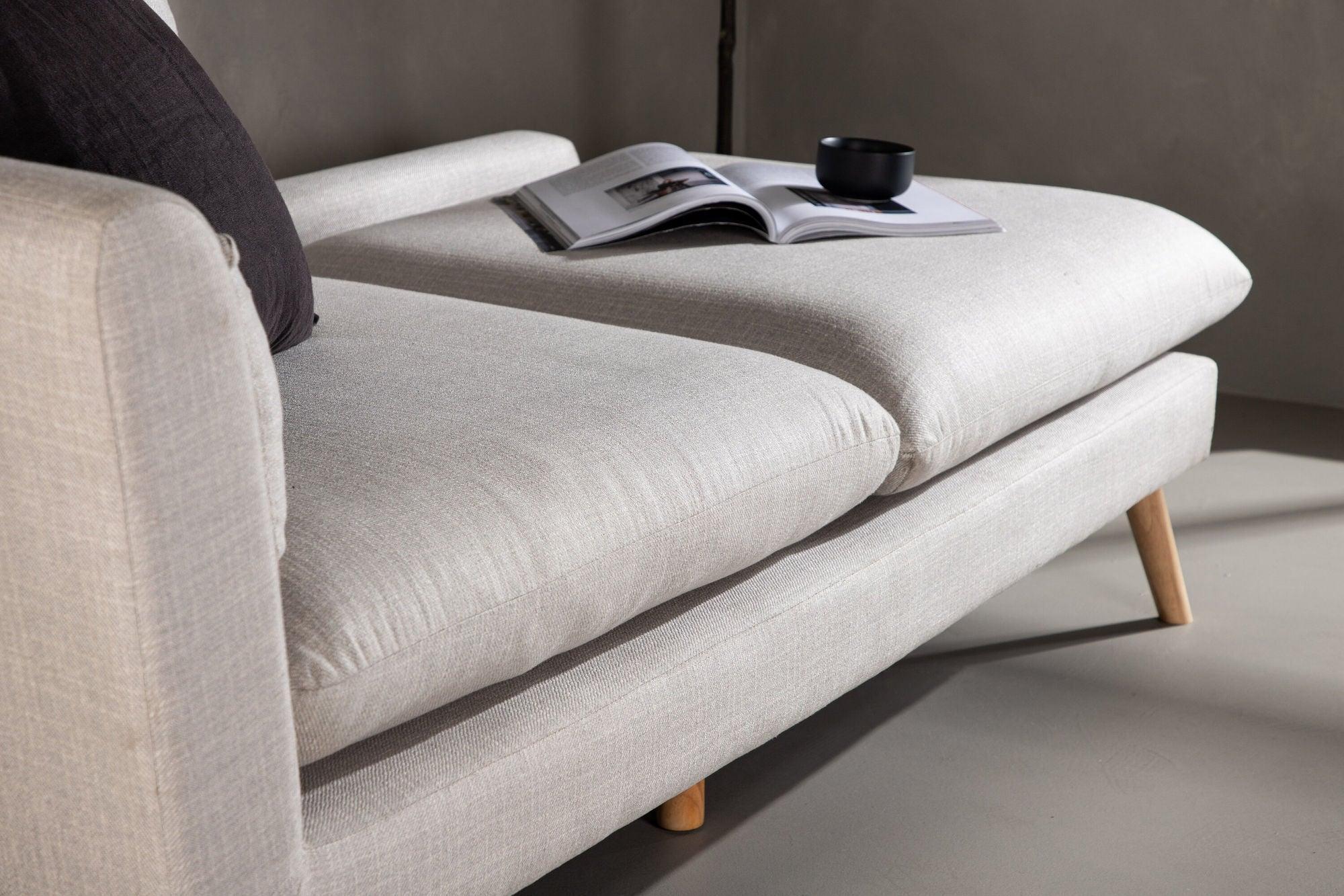 2-Sitzer Sofa Tacoma aus Leinen - Beige-2-Sitzer Sofa-Venture Home-le canapé