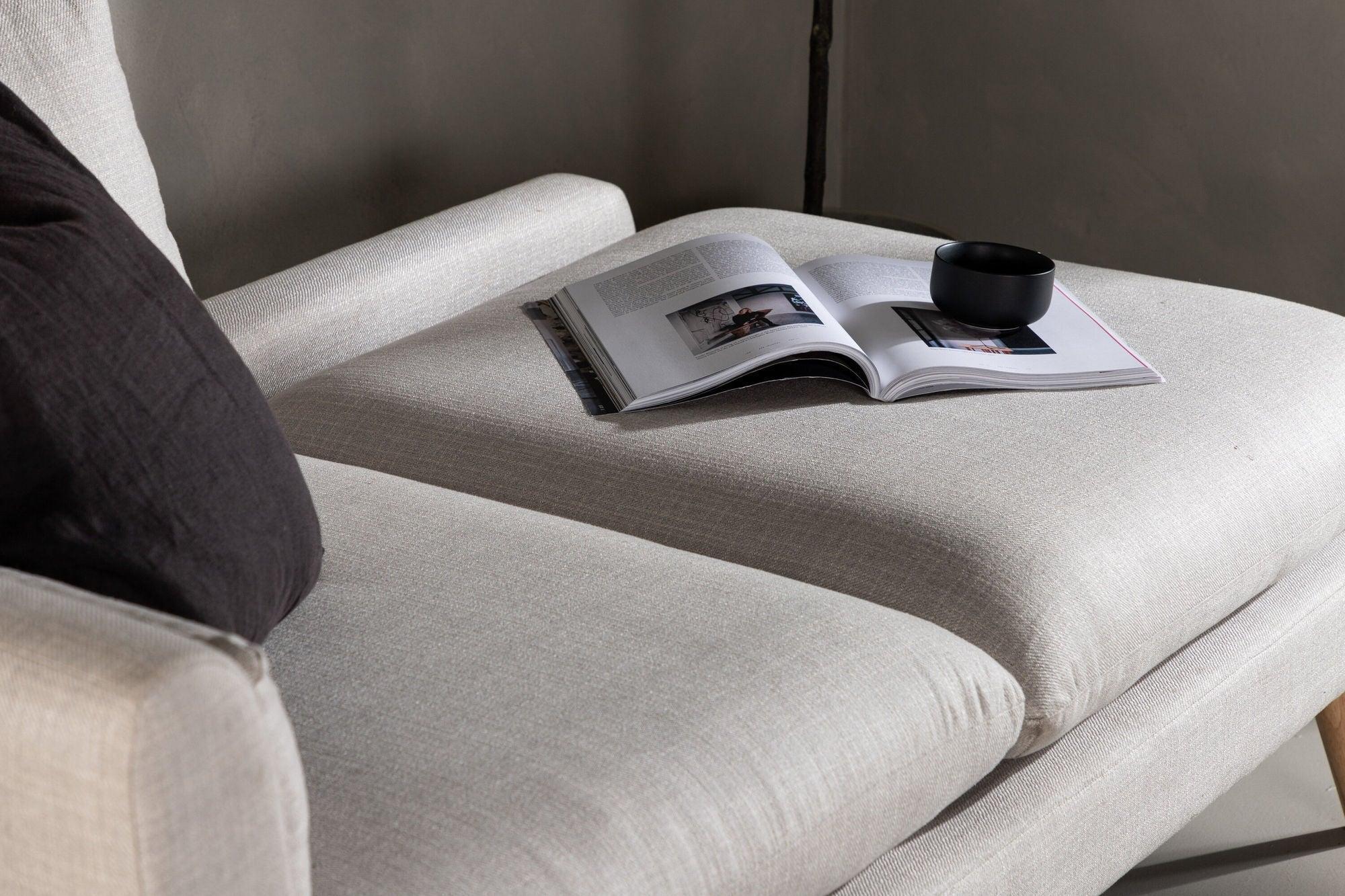2-Sitzer Sofa Tacoma aus Leinen - Beige-2-Sitzer Sofa-Venture Home-le canapé