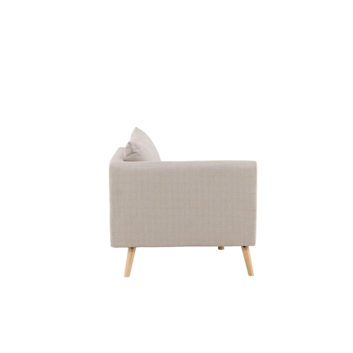 2-Sitzer Sofa Tacoma aus Leinen - Beige-2-Sitzer Sofa-Venture Home-le canapé