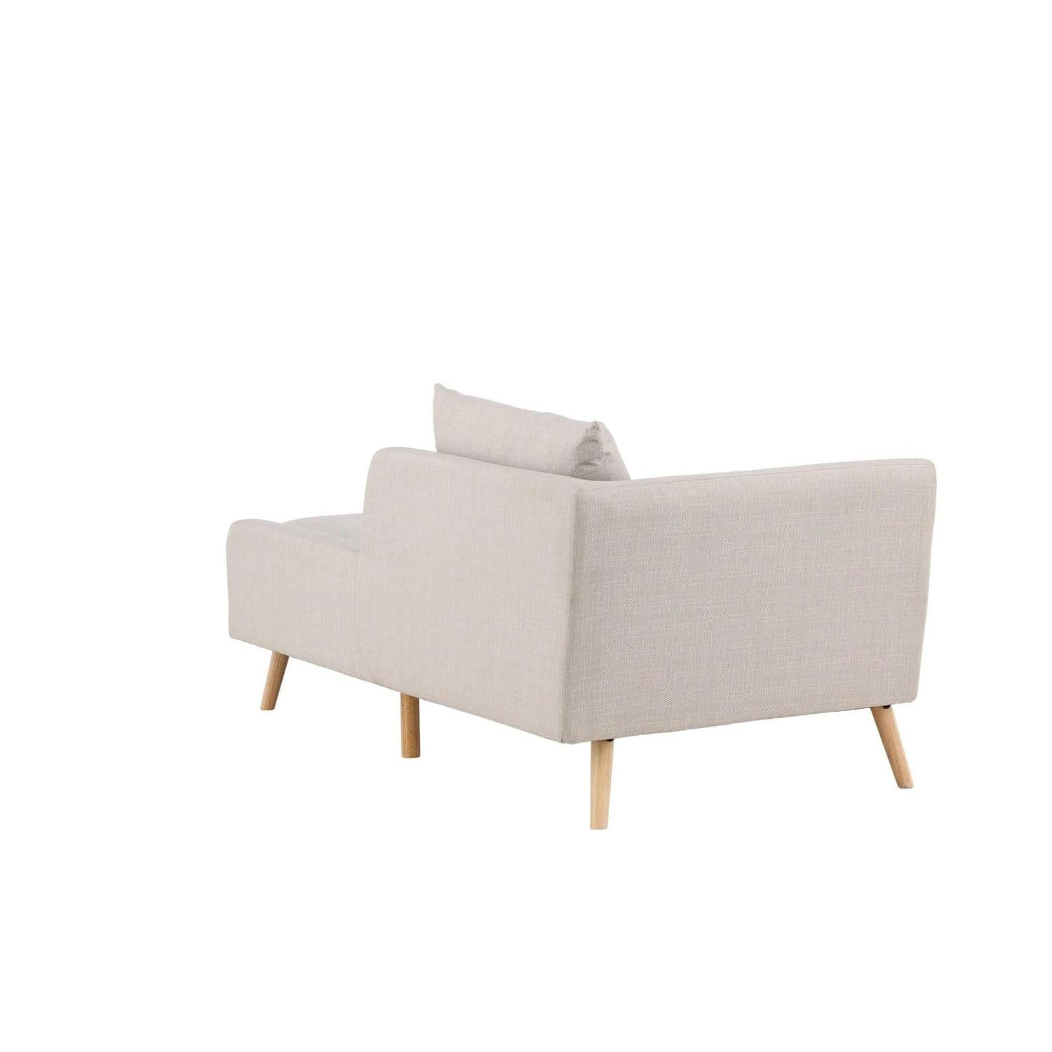 2-Sitzer Sofa Tacoma aus Leinen - Beige-2-Sitzer Sofas-Venture Home-le canapé