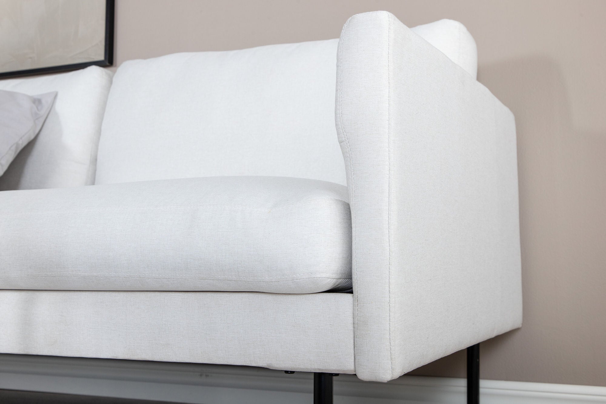 2-Sitzer Sofa Zoom aus Stoff - Beige-2-Sitzer Sofas-Venture Home-le canapé