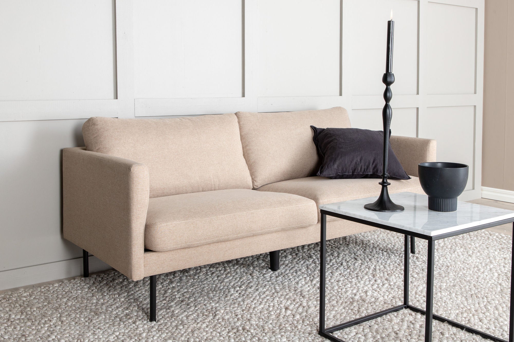 2-Sitzer Sofa Zoom aus Stoff - Braun-2-Sitzer Sofas-Venture Home-le canapé