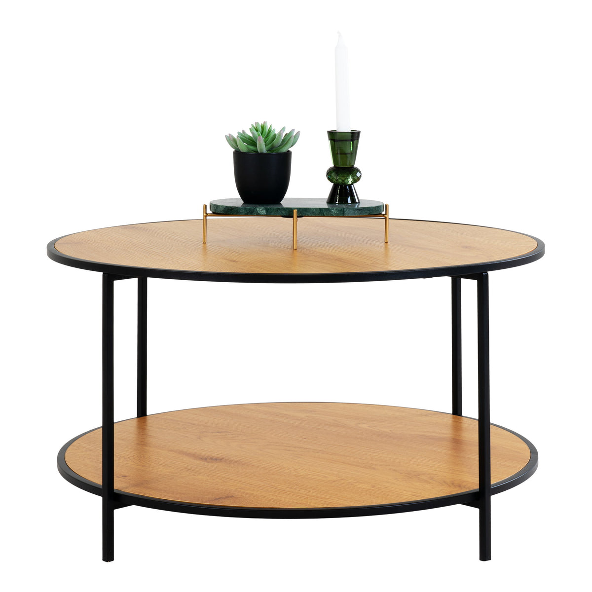 Couchtisch Vita Ø80cm aus Metall - Beige