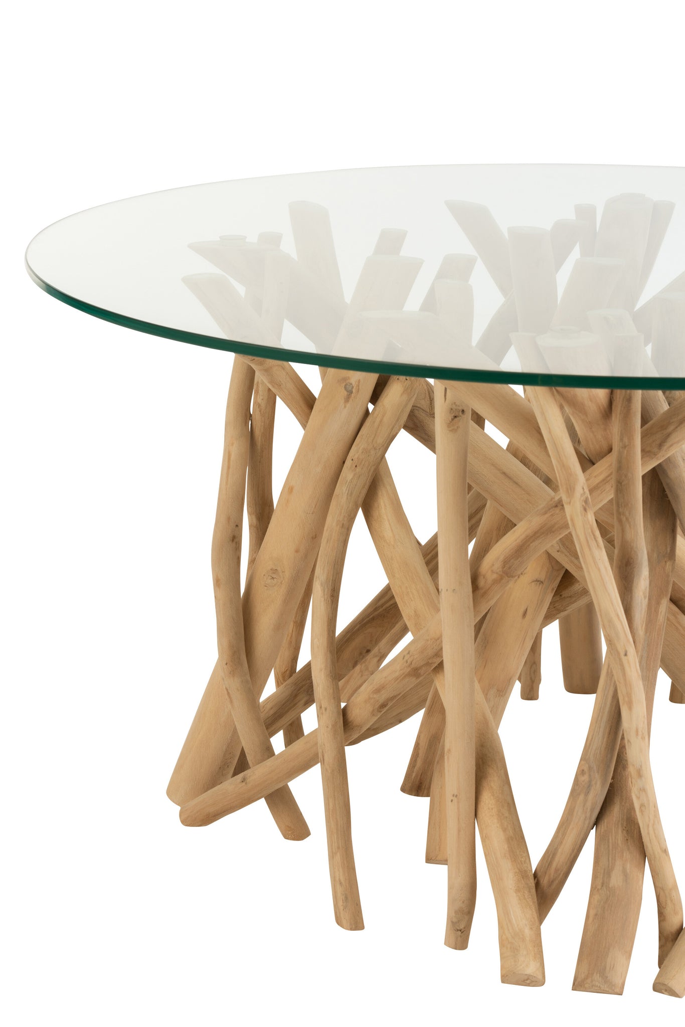 Couchtisch aus Teakholz-Ästen - Natur