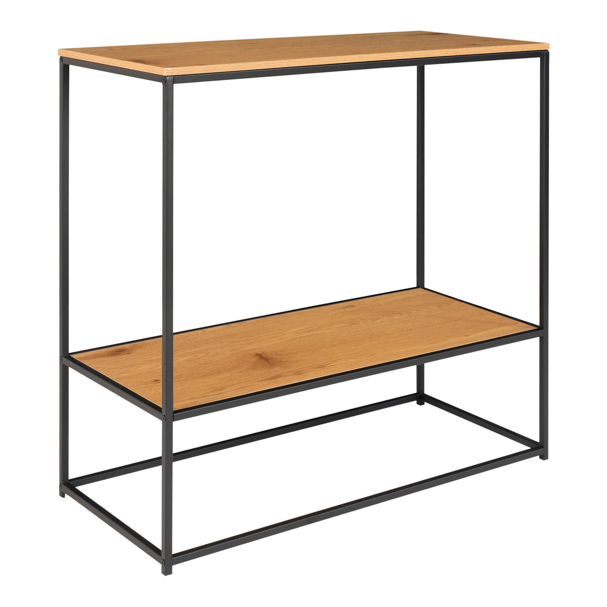 Konsolentisch Vita 80cm aus Metall - Eichenoptik