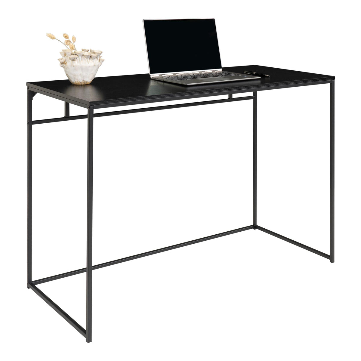 Schreibtisch Vita 100cm aus Metall - Schwarz