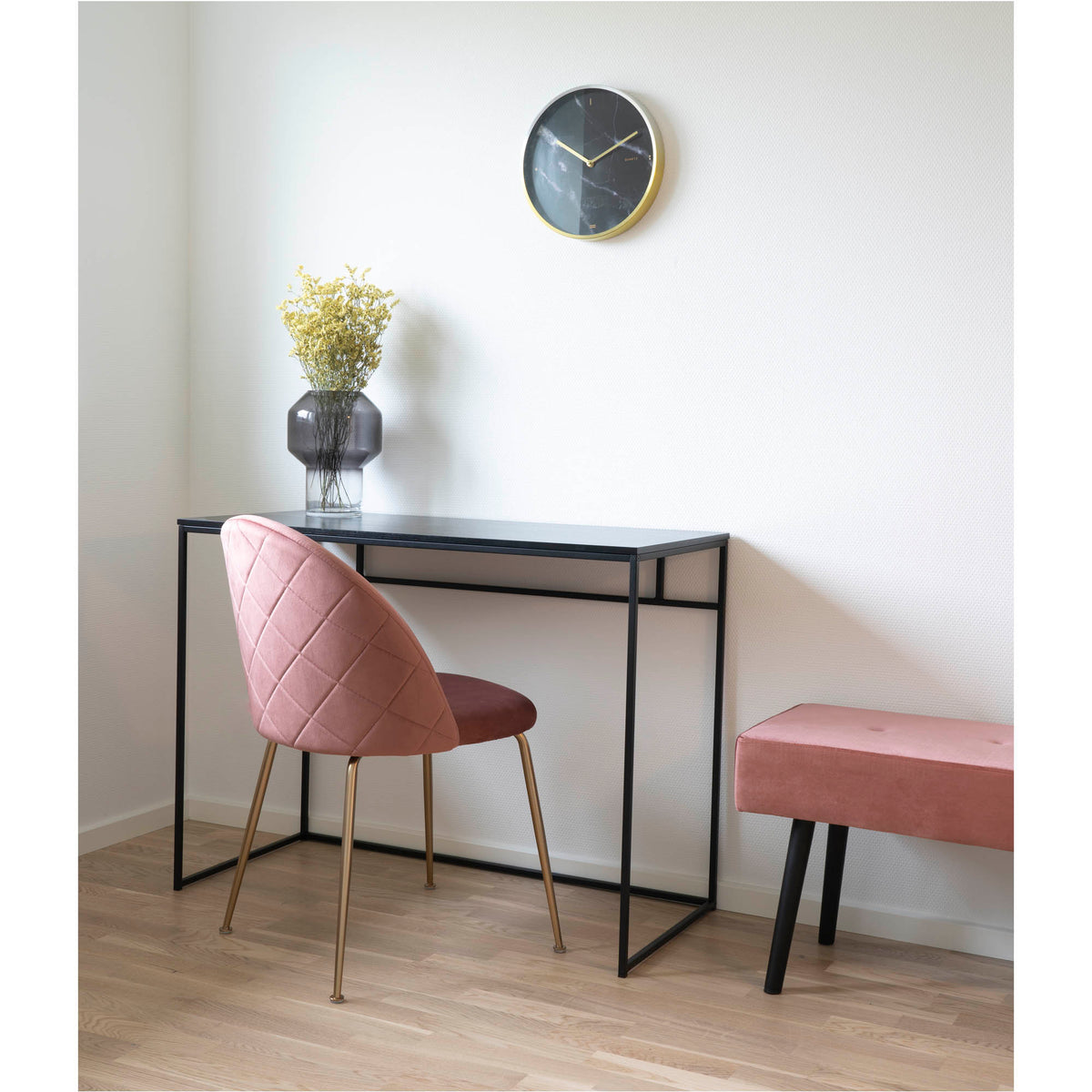 Schreibtisch Vita 100cm aus Metall - Schwarz