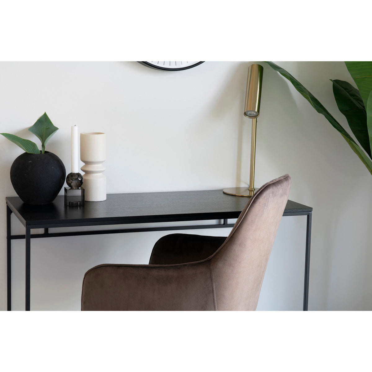 Schreibtisch Vita 100cm aus Metall - Schwarz