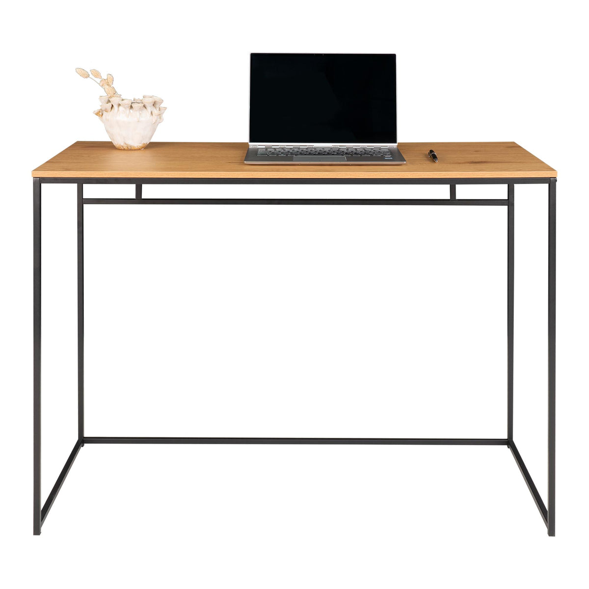 Schreibtisch Vita 100cm aus Metall - Beige