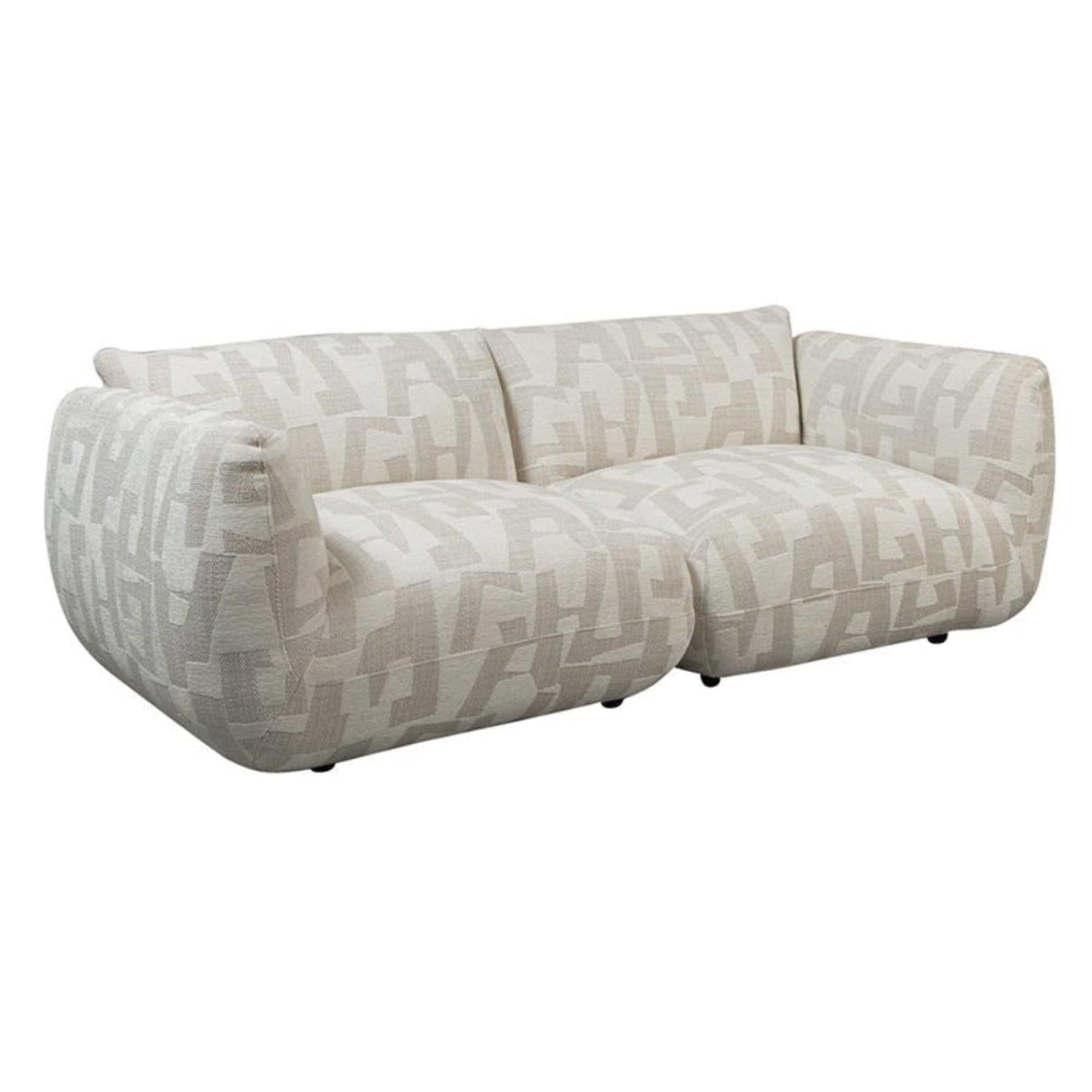 2,5-Sitzer Sofa Amsterdam - White Glyphs-2,5-Sitzer Sofas-Pole To Pole-le canapé