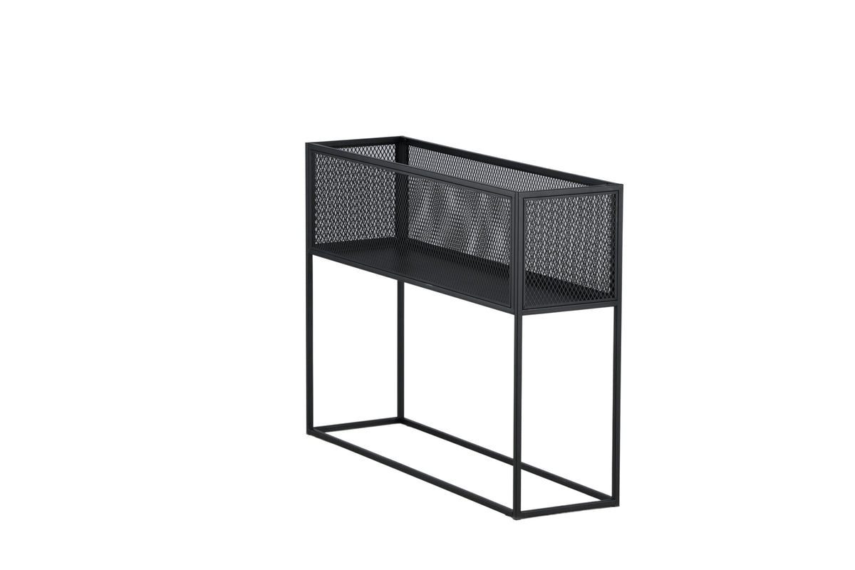 Regal Netz 110cm aus Metall mit Gitteroptik - Schwarz - Venture Home - le canapé