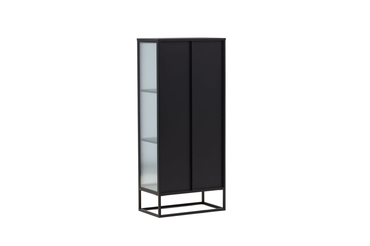 Vitrine Garis 160cm aus Metall - Schwarz - Venture Home - le canapé