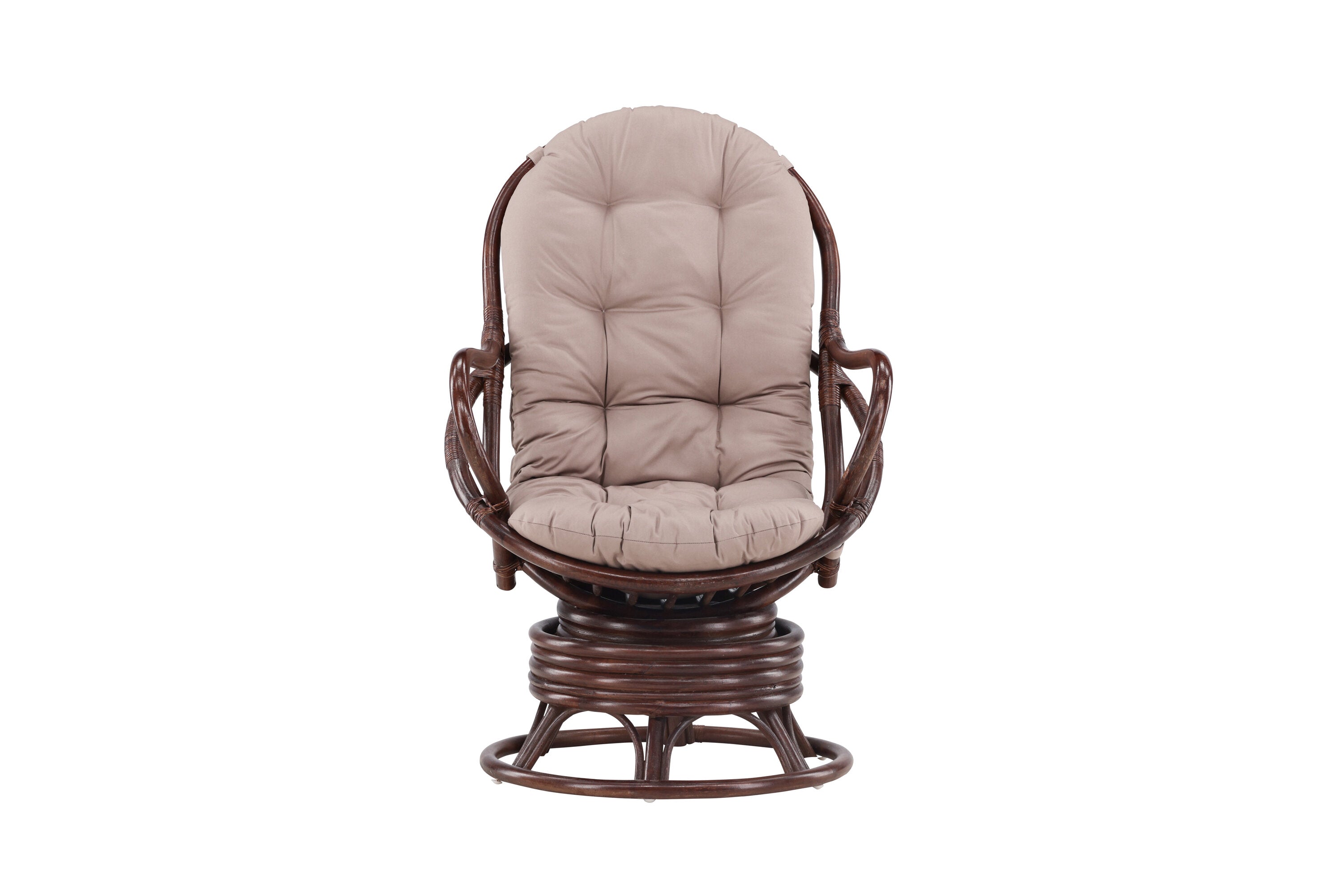 Loungesessel Swing aus Rattan - Dunkelbraun - Venture Home - le canapé