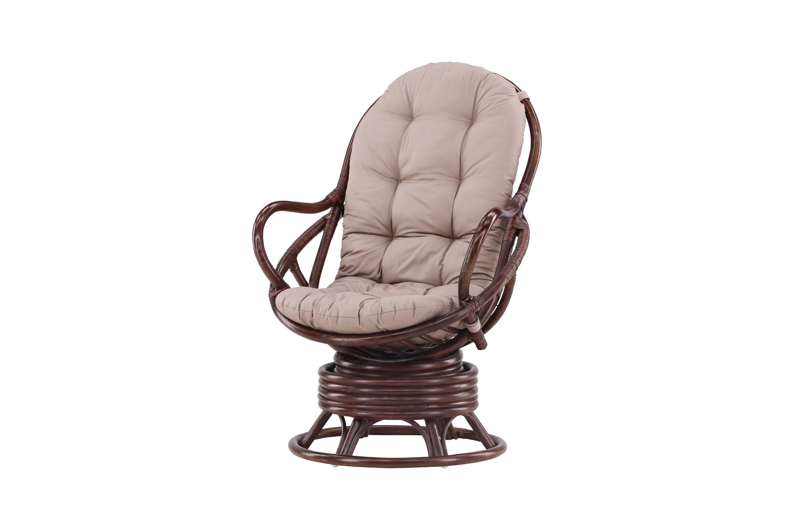 Loungesessel Swing aus Rattan - Dunkelbraun - Venture Home - le canapé