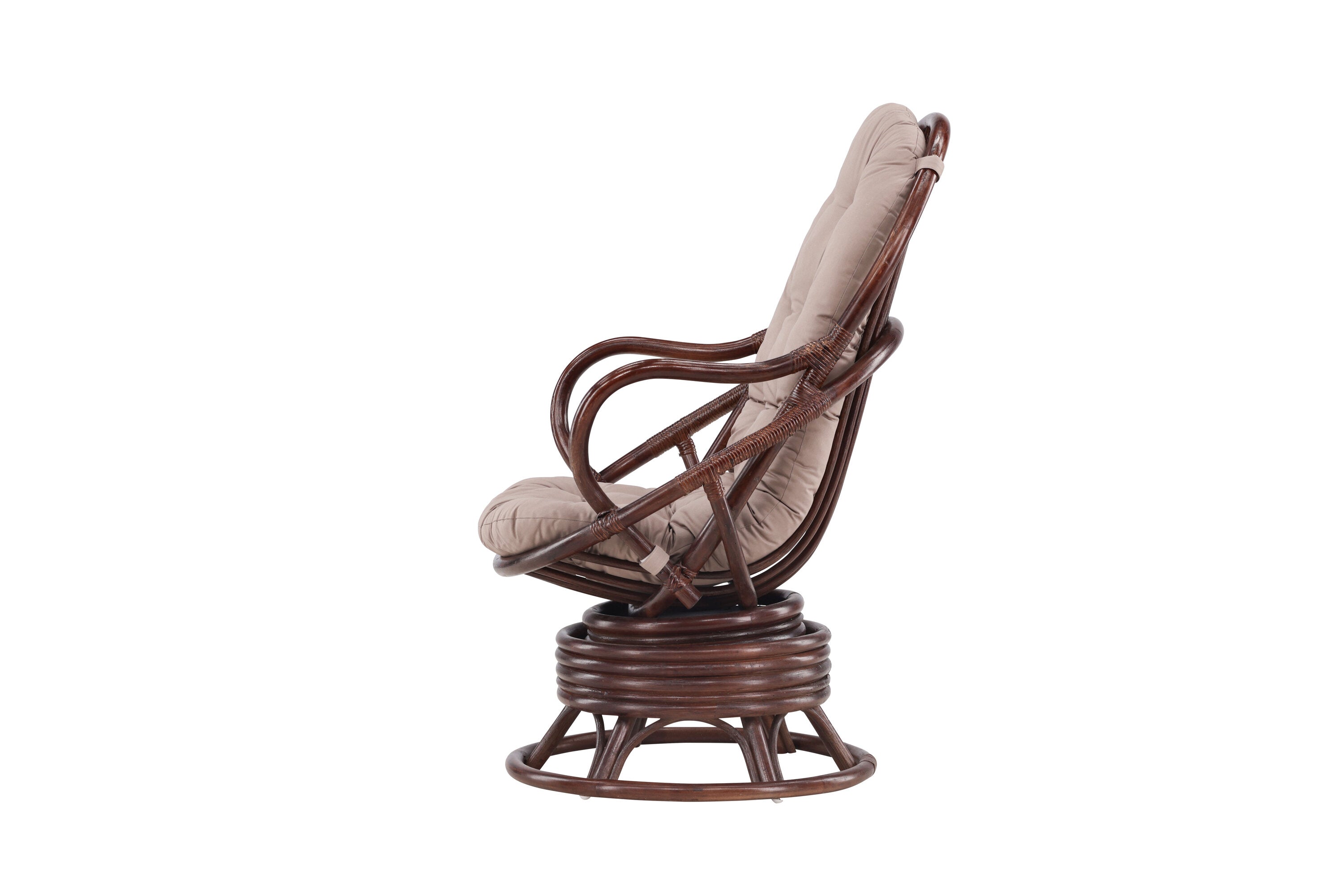 Loungesessel Swing aus Rattan - Dunkelbraun - Venture Home - le canapé