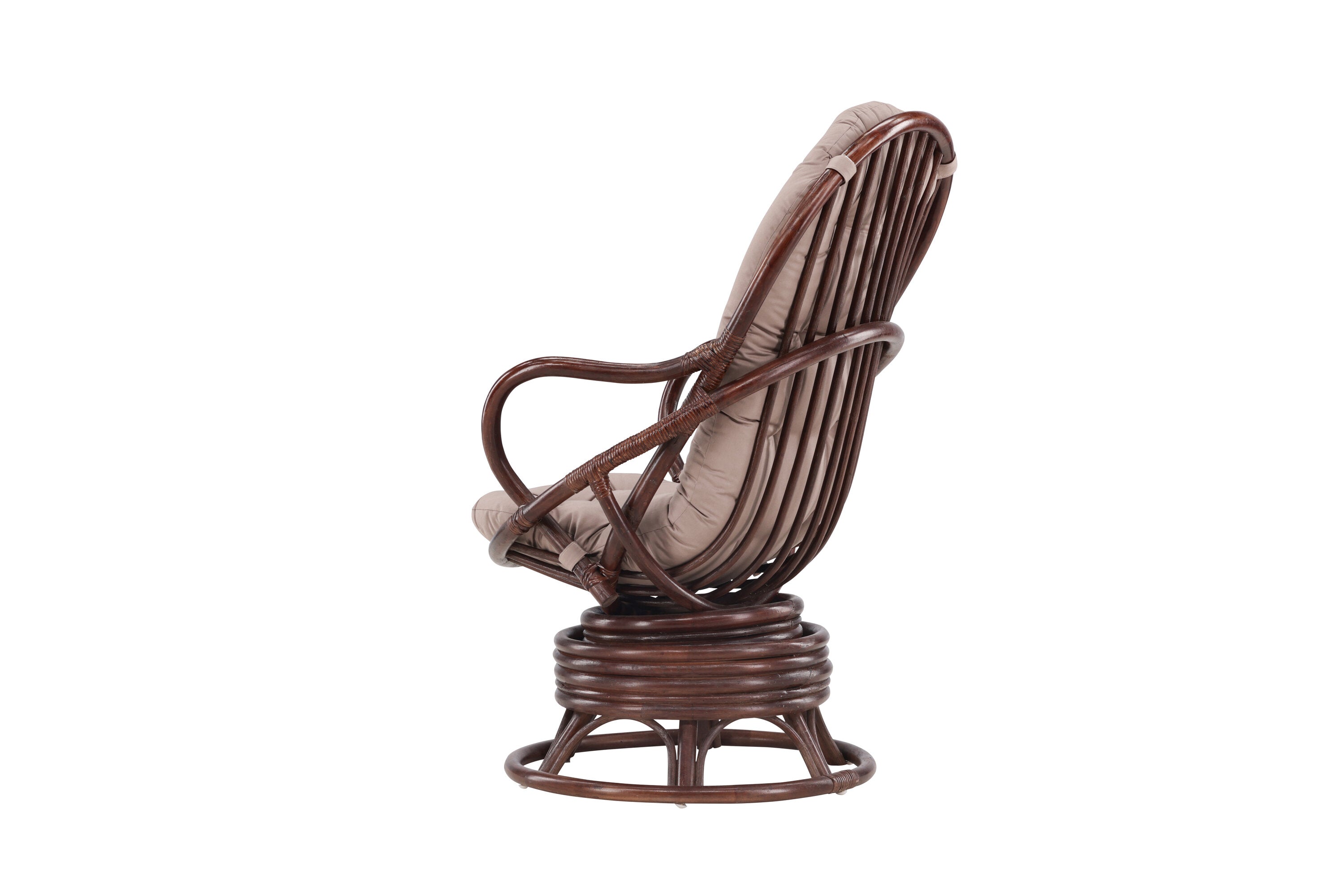 Loungesessel Swing aus Rattan - Dunkelbraun - Venture Home - le canapé