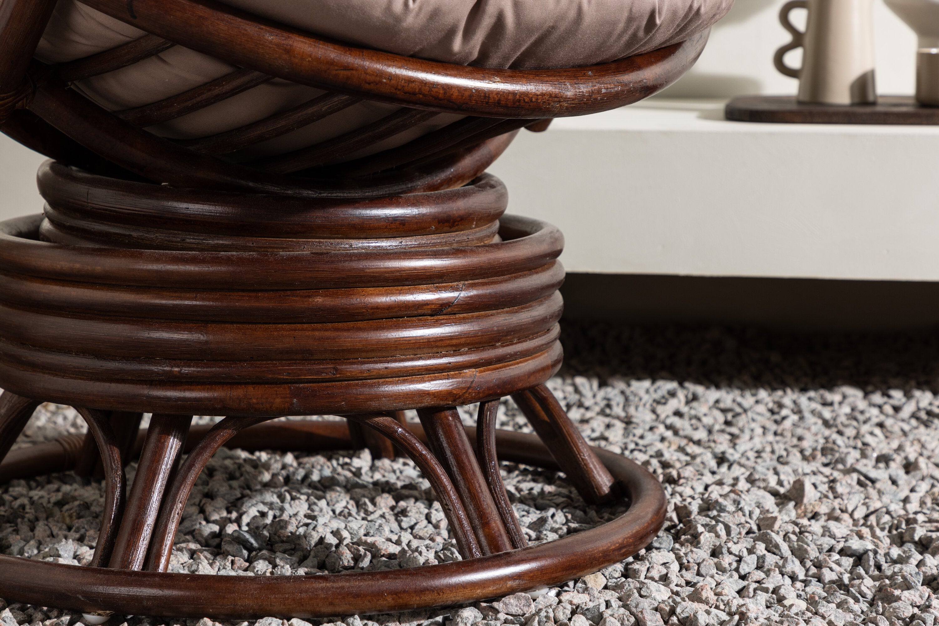 Loungesessel Swing aus Rattan - Dunkelbraun - Venture Home - le canapé