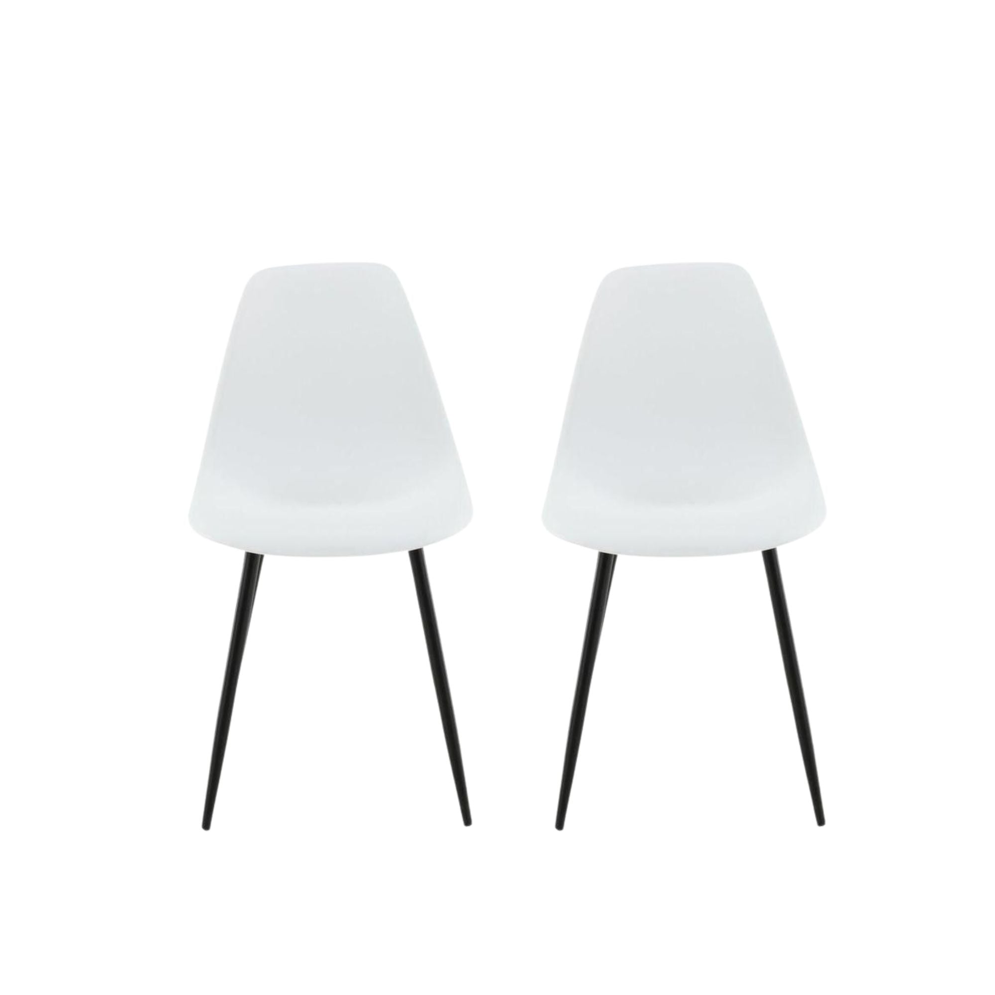 2er-Set Esszimmerstühle Polar - Weiß