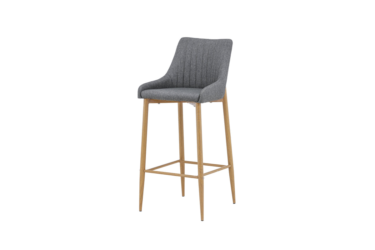 2er-Set Barhocker Plaza mit Fußstütze - Dunkelgrau - Venture Home - le canapé