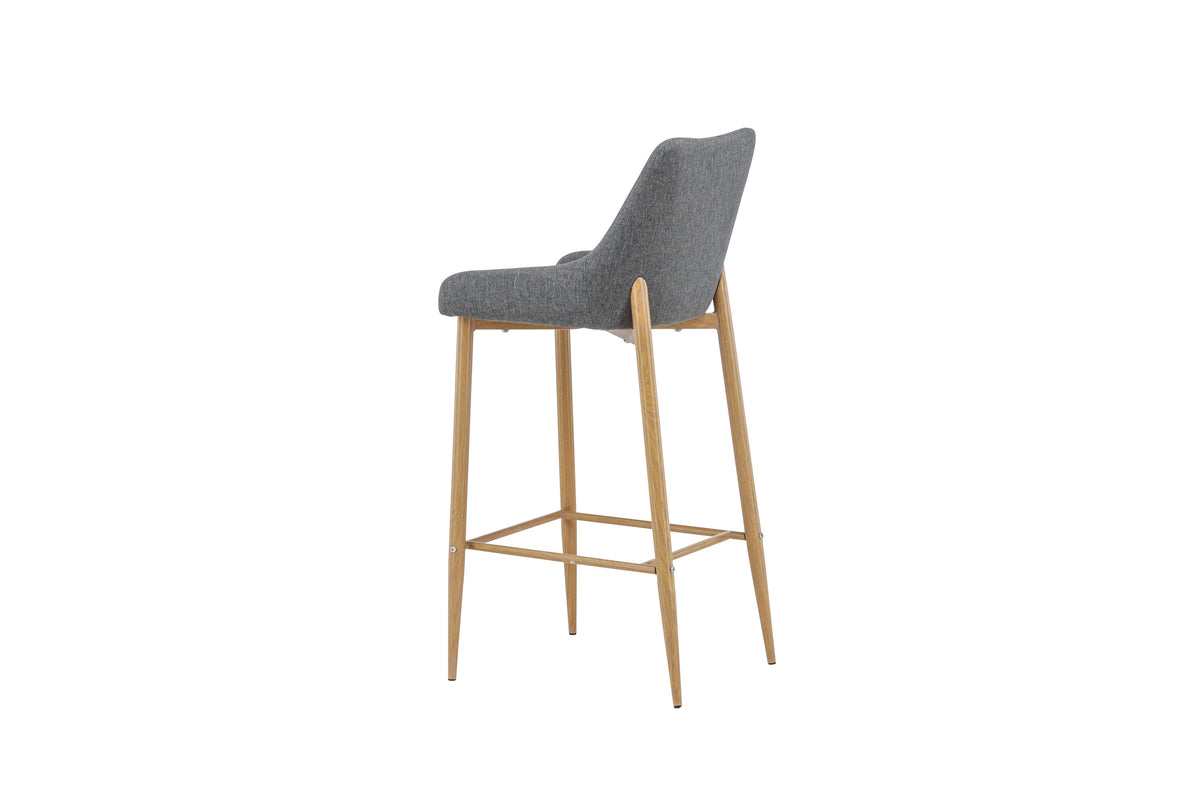 2er-Set Barhocker Plaza mit Fußstütze - Dunkelgrau - Venture Home - le canapé