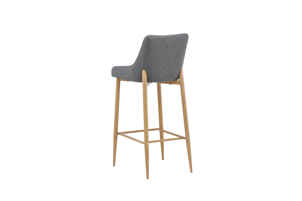 2er-Set Barhocker Plaza mit Fußstütze - Dunkelgrau - Venture Home - le canapé