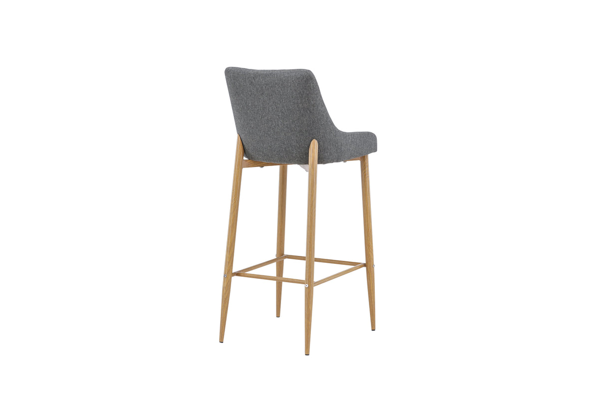 2er-Set Barhocker Plaza mit Fußstütze - Dunkelgrau - Venture Home - le canapé