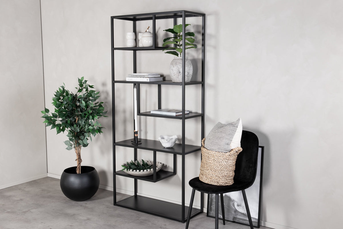 Regal Staal 190cm aus Metall mit mehreren Böden - Schwarz - Venture Home - le canapé