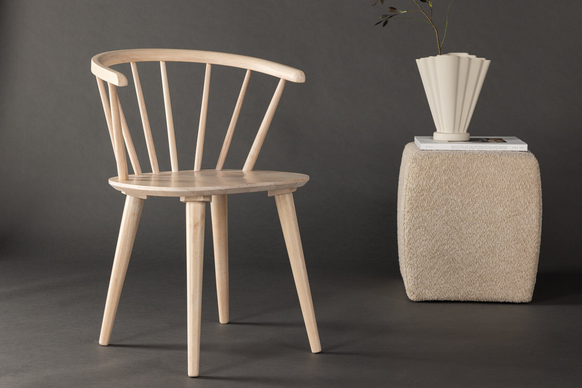 2er-Set Esszimmerstühle Bobby aus Massivholz - Weiß - Venture Home - le canapé