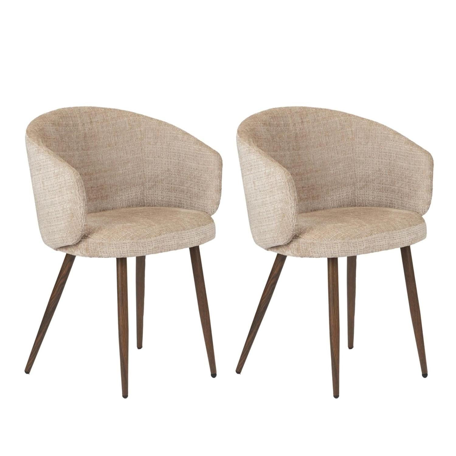 2er-Set Armlehnenstühle Luna - Creme-Armlehnenstuhl-Pole To Pole-le canapé