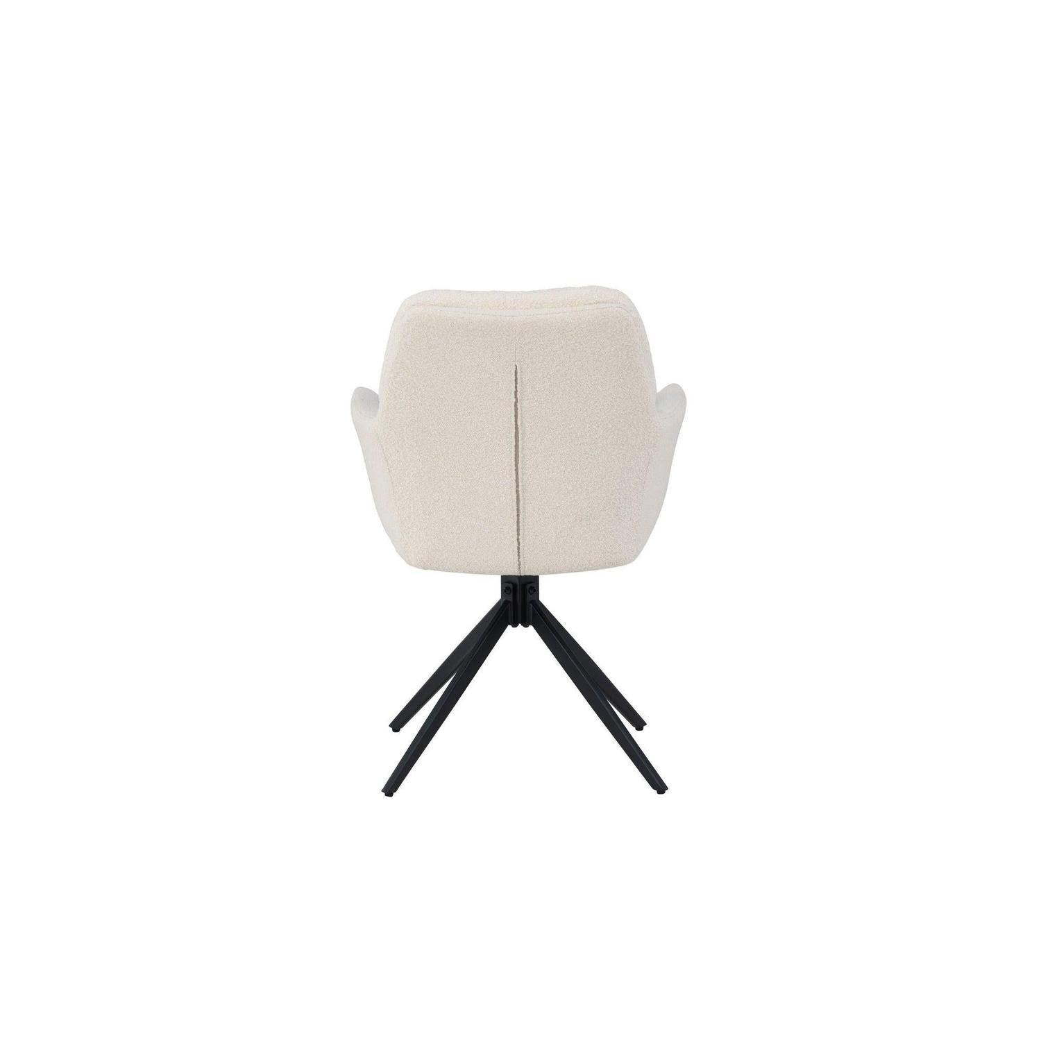 2er-Set Armlehnenstühle Manchi mit Drehfunktion - Weiß-Armlehnenstuhl-Venture Home-le canapé