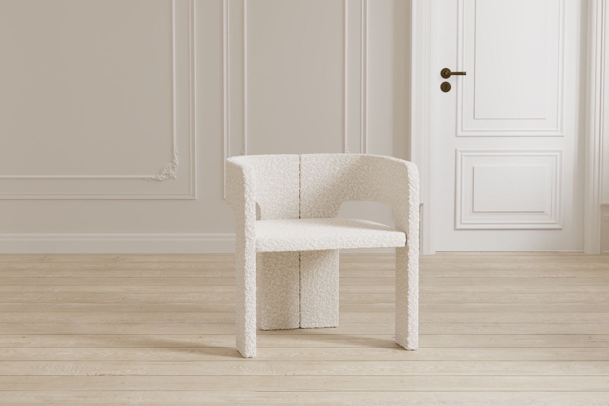 2er-Set Armlehnstühle Kristin aus Teddy Bouclé - Weiß-Armlehnenstühle-Venture Home-le canapé