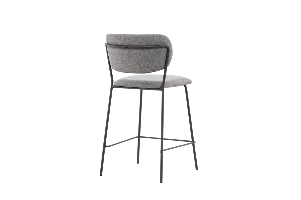 2er-Set Barhocker Bell mit Fußstütze - Grau-Barhocker-Venture Home-le canapé
