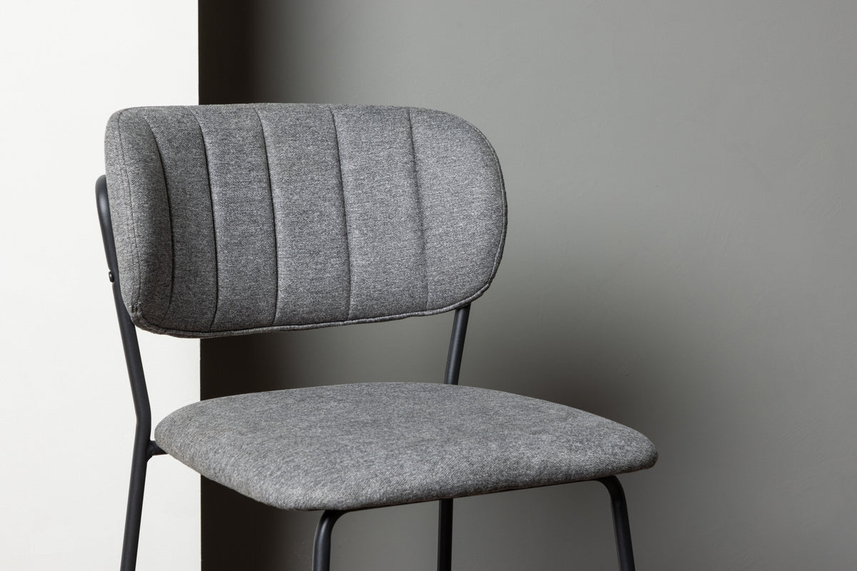 2er-Set Barhocker Bell mit Fußstütze - Grau-Barhocker-Venture Home-le canapé