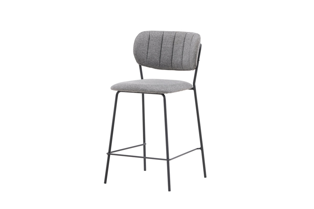 2er-Set Barhocker Bell mit Fußstütze - Grau-Barhocker-Venture Home-le canapé
