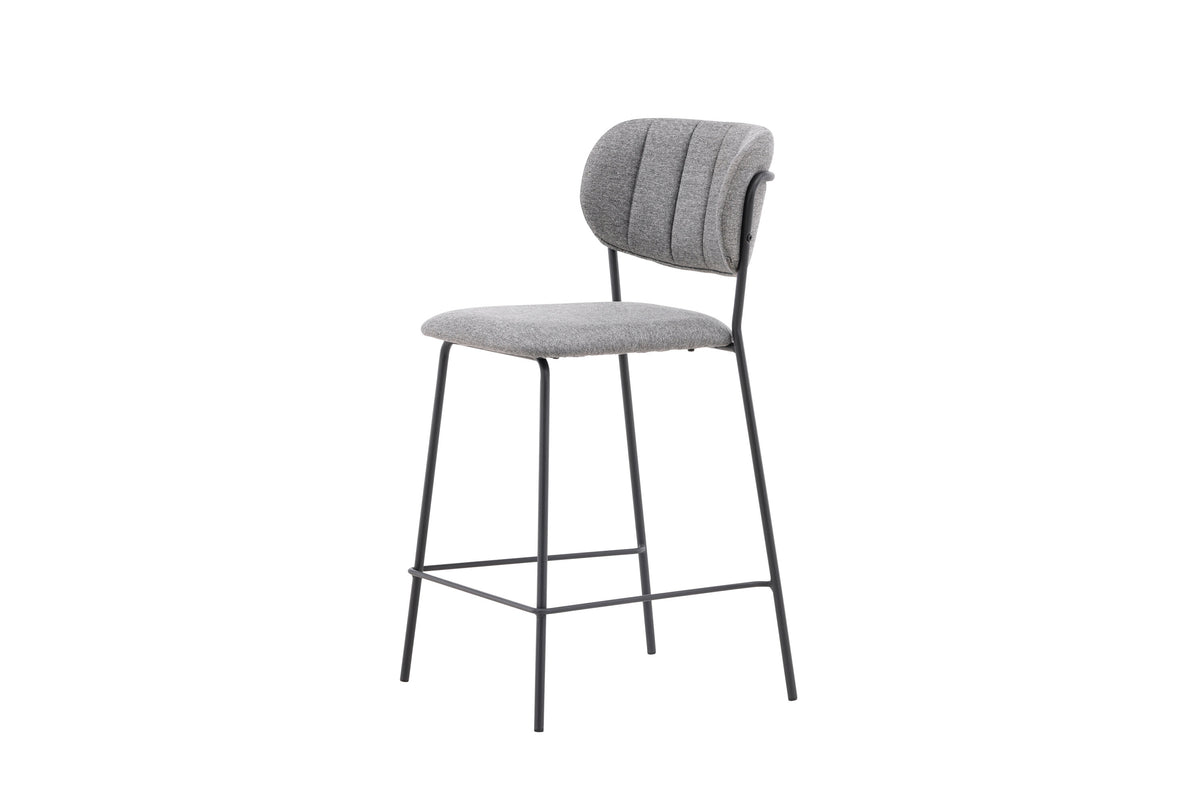 2er-Set Barhocker Bell mit Fußstütze - Grau-Barhocker-Venture Home-le canapé