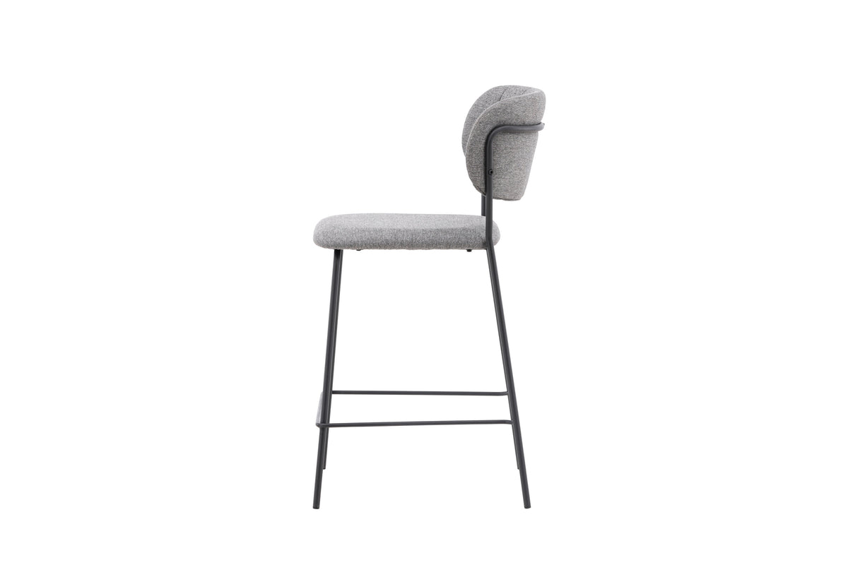 2er-Set Barhocker Bell mit Fußstütze - Grau-Barhocker-Venture Home-le canapé