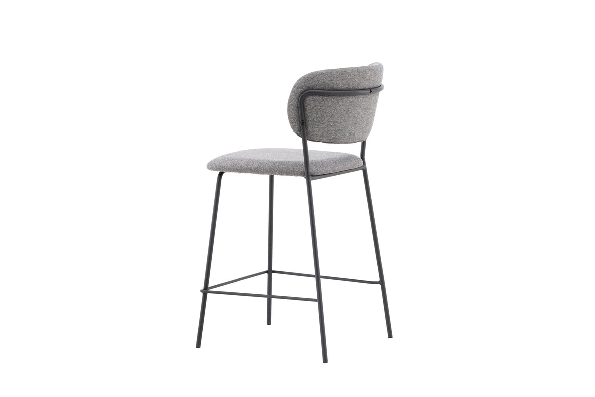 2er-Set Barhocker Bell mit Fußstütze - Grau-Barhocker-Venture Home-le canapé
