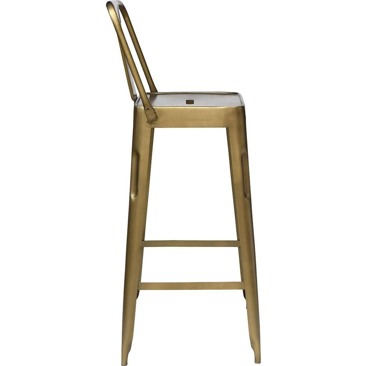 2er-Set Barhocker Copenhagen aus Eisen - Antikmessing glänzend-Barhocker-Trademark Living-le canapé