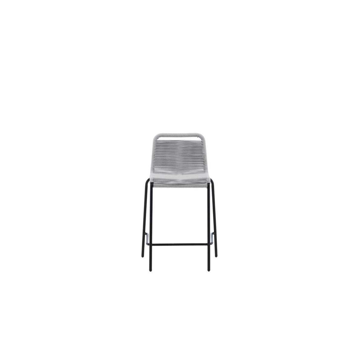 2er-Set Barhocker Lindos aus Seil - Grau-Outdoor Stühle-Venture Home-le canapé