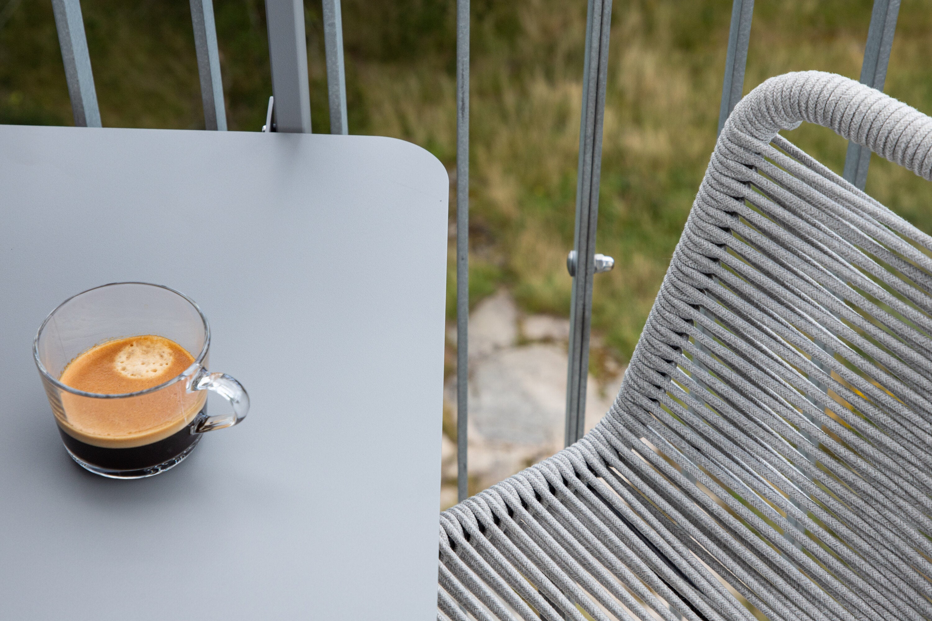 2er-Set Barhocker Lindos aus Seil - Grau-Outdoor Stühle-Venture Home-le canapé