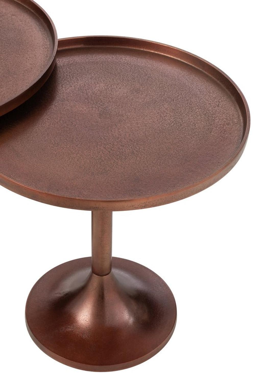 2er - Set Beistelltische aus Aluminium - Bronze5400924459574Beistelltisch