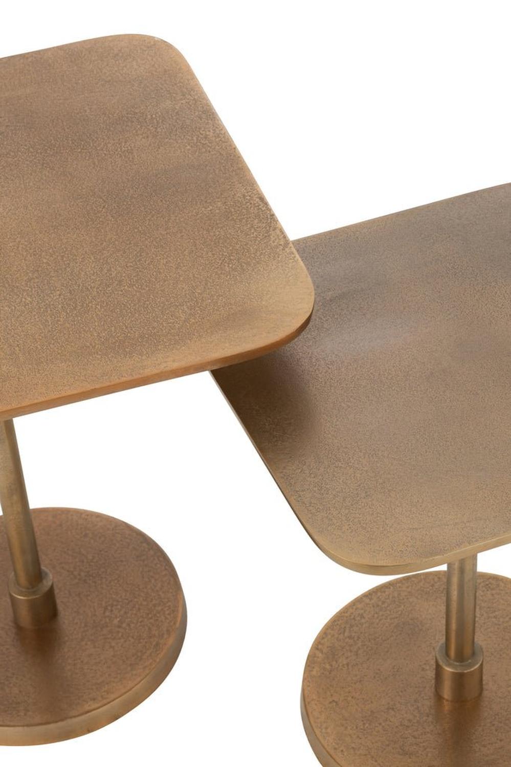 2er - Set Beistelltische aus Aluminium - Gold5400924459529Beistelltisch