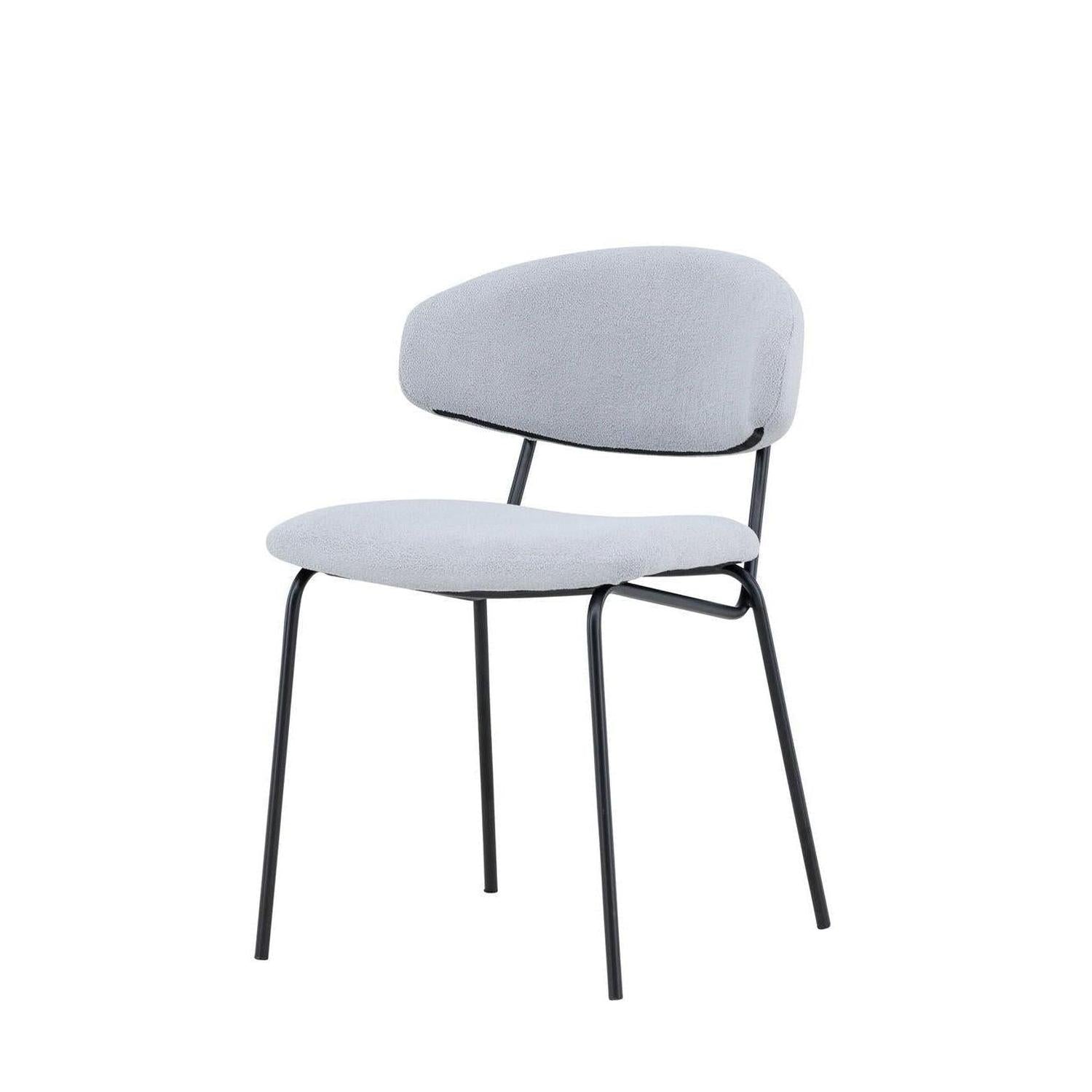 2er-Set Bouclé-Polsterstühle Chico - Hellblau-Polsterstühle-Venture Home-le canapé