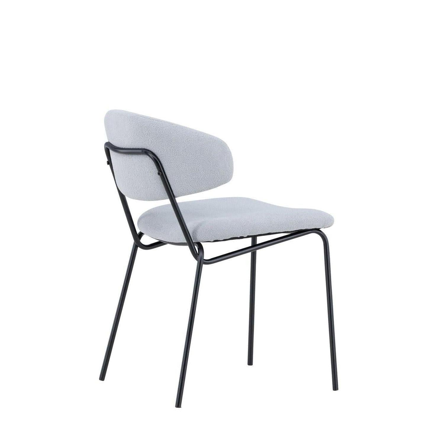 2er-Set Bouclé-Polsterstühle Chico - Hellblau-Polsterstühle-Venture Home-le canapé