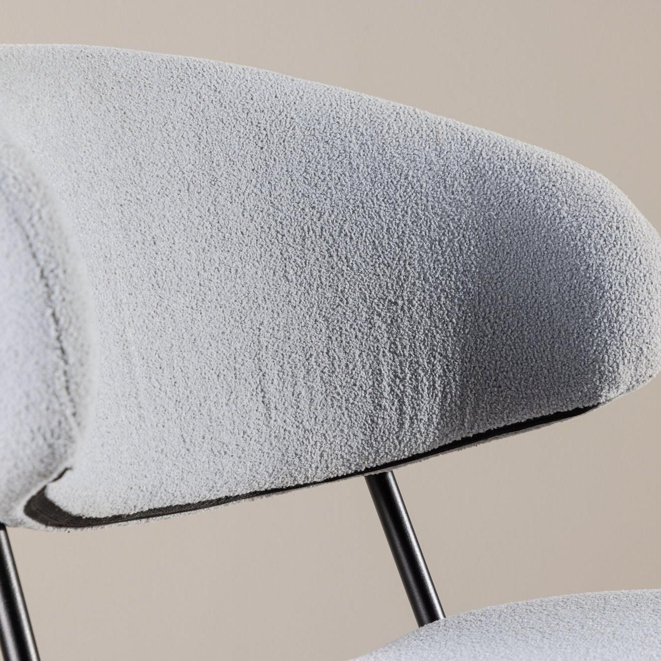 2er-Set Bouclé-Polsterstühle Chico - Hellblau-Polsterstühle-Venture Home-le canapé