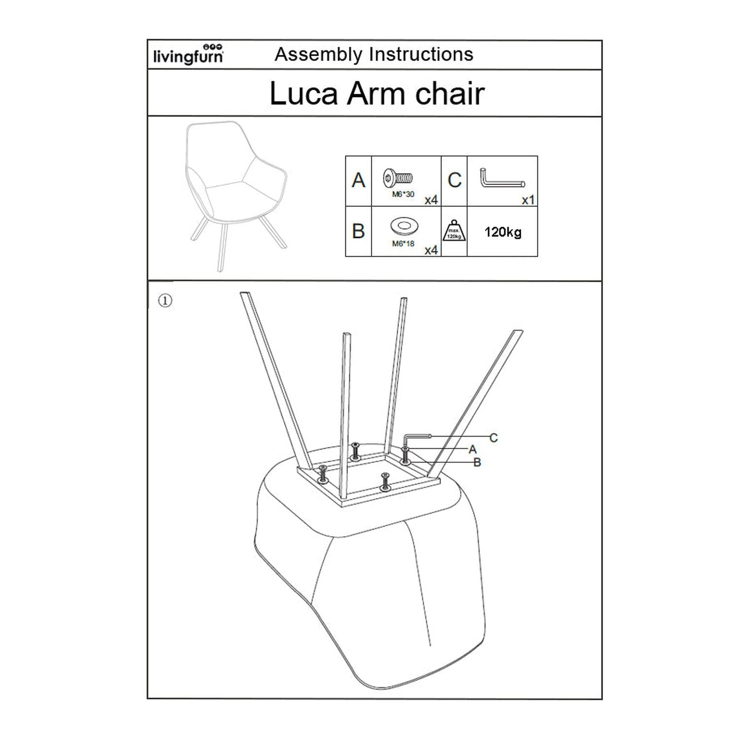2er-Set Esszimerstühle Luca aus Bouclé - Braun-Esszimmerstühle-Livingfurn-le canapé