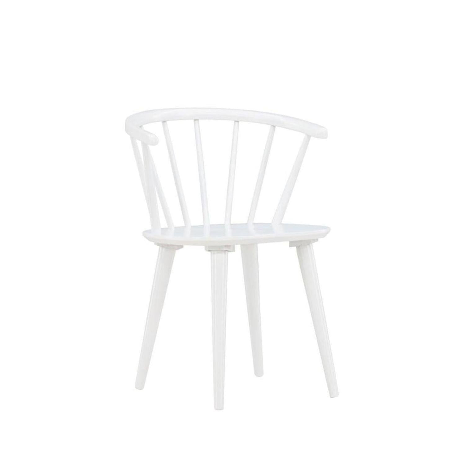 2er-Set Esszimmerstühle Bobby aus Gummibaumholz - Weiß-Holzstühle-Venture Home-le canapé